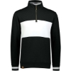 Custom Mens All-American Fleece Colorblocked Quarter-Zip Sweatshirt Black/ White