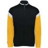 Custom Mens Limitless Full-Zip Jacket Black/ White/ Gold