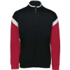 Custom Mens Limitless Full-Zip Jacket Black/ White/ Scarlet