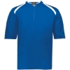 Custom Mens Clubhouse Short Sleeve Quarter-Zip Pullover Royal/ White