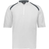 Custom Mens Clubhouse Short Sleeve Quarter-Zip Pullover White/ Graphite