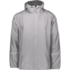 Custom Mens Packable Hooded Jacket Athletic Grey