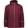 Custom Mens Packable Hooded Jacket Maroon