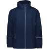 Custom Mens Packable Hooded Jacket Navy