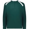 Custom Mens Clubhouse Quarter-Zip Pullover Dark Green/ White