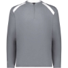 Custom Mens Clubhouse Quarter-Zip Pullover Graphite/ White