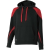 Custom Youth Prospect Athletic Fleece Hooded Sweatshirt Black/ Scarlet