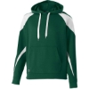 Custom Youth Prospect Athletic Fleece Hooded Sweatshirt Forest/ White