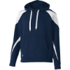Custom Youth Prospect Athletic Fleece Hooded Sweatshirt Navy/ White
