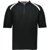 Custom Youth Clubhouse Short Sleeve Quarter-Zip Pullover Black/ White
