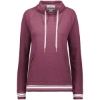 Custom Womens All-American Fleece Funnel Neck Sweatshirt Maroon Heather/ White