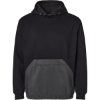 Custom Unisex Mixed Media Hooded Sweatshirt Black/ Charcoal