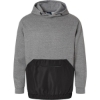 Custom Unisex Mixed Media Hooded Sweatshirt Graphite/ Black