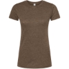Custom Womens Poly-Rich T-Shirt Heather Brown