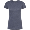 Custom Womens Poly-Rich T-Shirt Heather Navy