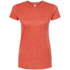 Custom Womens Poly-Rich T-Shirt Heather Orange