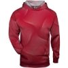 Custom Youth Warp Hooded Long Sleeve T-Shirt Red