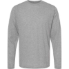Custom Unisex Poly-Rich Long Sleeve T-Shirt Heather Grey