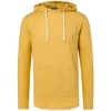 Custom Unisex Miles Slub Hooded Long Sleeve T-Shirt Ginger