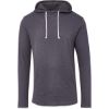 Custom Unisex Miles Slub Hooded Long Sleeve T-Shirt Iron Grey