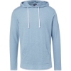 Custom Unisex Miles Slub Hooded Long Sleeve T-Shirt Light Denim Heather