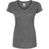 Custom Womens Poly-Rich V-Neck T-Shirt Heather Charcoal