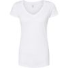 Custom Womens Poly-Rich V-Neck T-Shirt White
