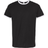 Custom Unisex Fine Jersey Ringer T-Shirt Black/ White