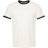 Custom Unisex Fine Jersey Ringer T-Shirt Vintage White/ Black