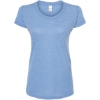 Custom Womens Tri-Blend T-Shirt Athletic Blue Tri Blend