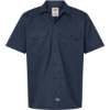 Custom Mens Short Sleeve Work Shirt Dark Navy