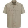 Custom Mens Short Sleeve Work Shirt Desert Sand