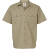 Custom Mens Short Sleeve Work Shirt Khaki