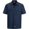 Custom Mens Short Sleeve Work Shirt Navy