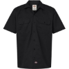 Custom Mens Tall Short Sleeve Work Shirt Black