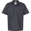 Custom Mens Tall Short Sleeve Work Shirt Charcoal