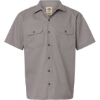 Custom Mens Tall Short Sleeve Work Shirt Silver Grey