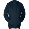 Custom Unisex Beach Full-Zip Hooded Long Sleeve T-Shirt Navy
