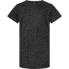 Custom Girls Fine Jersey Tee Black Leopard