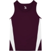 Custom Youth Stride Singlet Maroon/ White