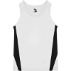 Custom Youth Stride Singlet White/ Black