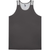 Custom Youth Ventback Singlet Graphite/ White