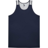 Custom Youth Ventback Singlet Navy/ White
