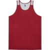Custom Youth Ventback Singlet Red/ White