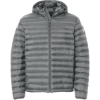 Custom Mens Lightweight Poly-filled Hooded Puffer Jacket Chelsea Grey