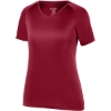 Custom Womens Attain Wicking V-Neck T-Shirt Cardinal
