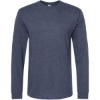 Custom Unisex Heavyweight Jersey Long Sleeve T-Shirt Heather Denim