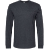 Custom Unisex Heavyweight Jersey Long Sleeve T-Shirt Heather Graphite
