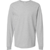 Custom Unisex Heavyweight Jersey Long Sleeve T-Shirt Heather Grey