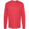 Custom Unisex Heavyweight Jersey Long Sleeve T-Shirt Heather Red